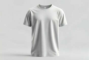 Everyday Comfort: Heather Gray Crew Neck T-Shirt Mockup