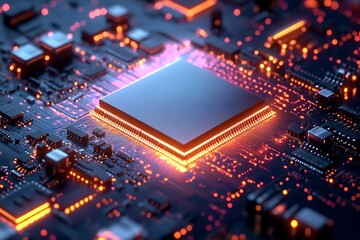 Digital glowing circuit board design