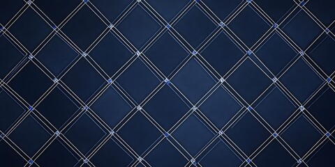 Fototapeta premium Navy blue background with network grid patterns for business visuals.