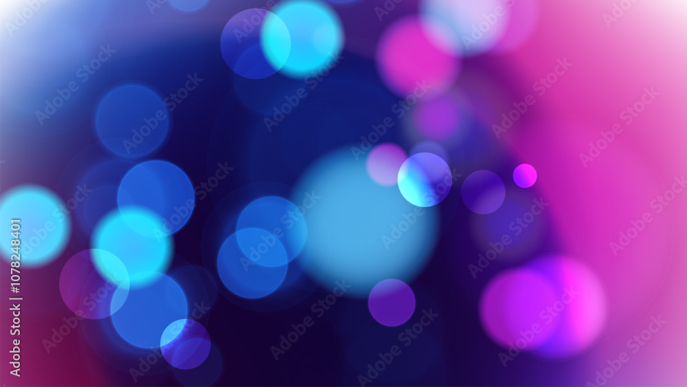 Poster bokeh lights. vibrant blur light effect. abstract blurred background. vector illustration.