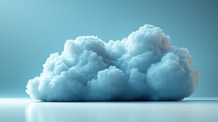 cloud on white background 3d rendering