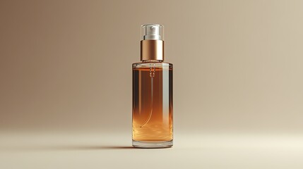 cosmetics liquid bottle with skin care concept 3d rendering