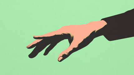 A hand is reaching out to another hand