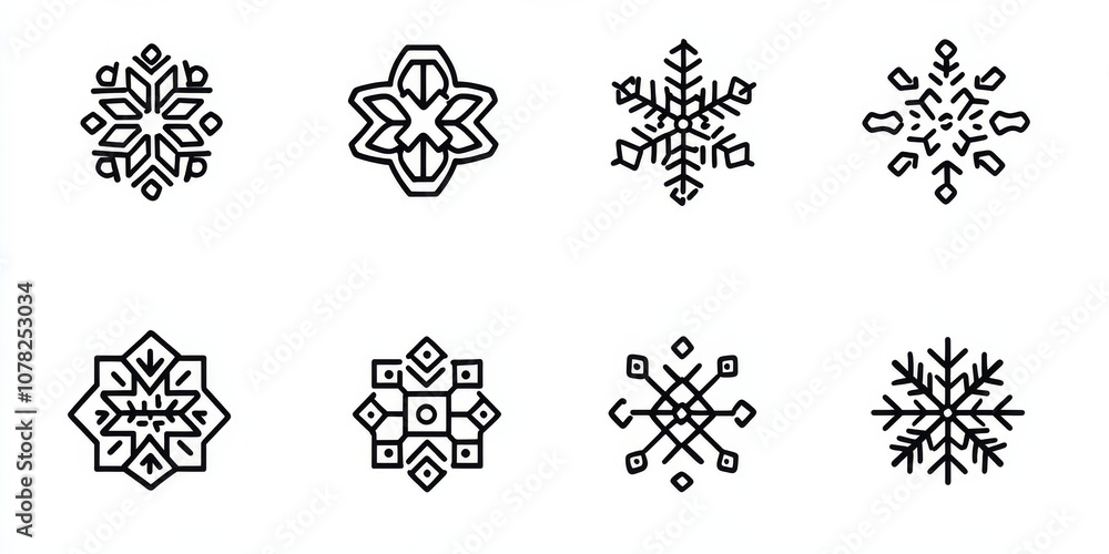 Aufkleber these are icons that look like snowflakes. they are used to represent winter and snow. you can find 