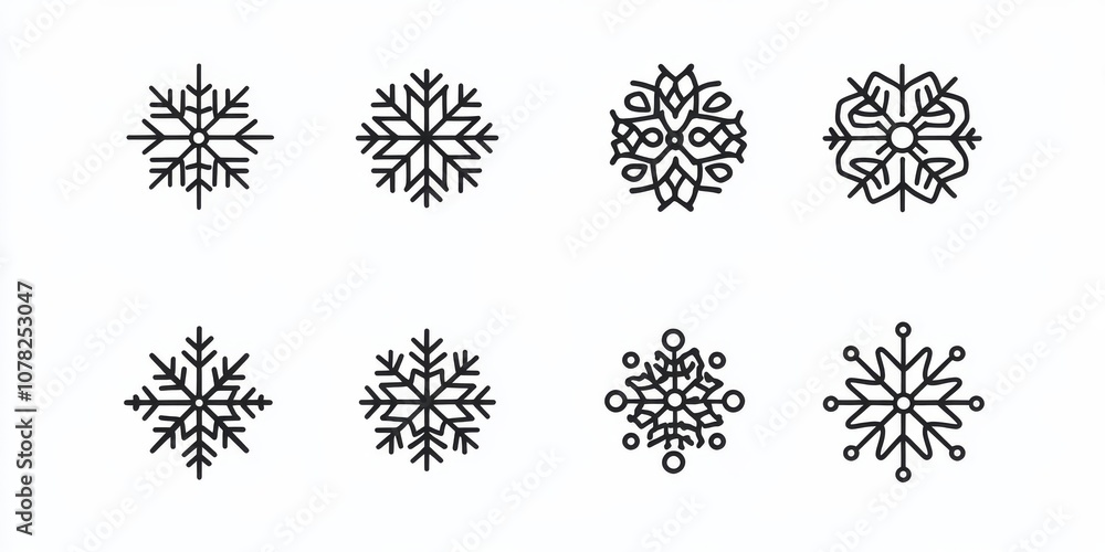 Aufkleber these are icons that look like snowflakes. they are used to represent winter and snow. you can find 