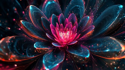 Glowing Cosmic Flower