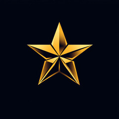 Fototapeta premium Golden star on a dark background, elegant and striking visual design. 