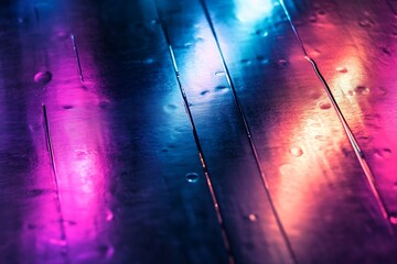 Shiny metallic surface with glowing light