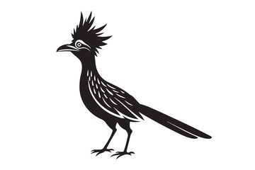 Fototapeta premium Greater Roadrunner silhouette vector bundle illustration, Greater Roadrunner silhouette 