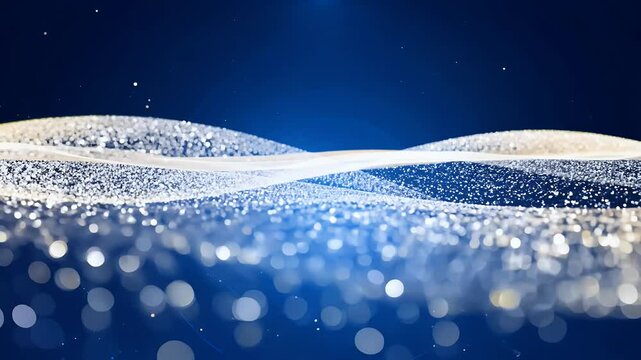 digital wave like movement futuristic texture create stunning visual ideal abstract design sci fi projects high tech spaces flow colours particle micro dust dark glowing three-dimensional light