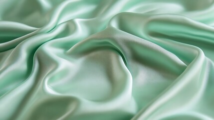 Obraz premium Smooth background of soft minty green with satin sheen