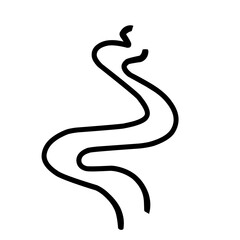 Fototapeta premium Steam and smoke lines icons . Air wind and scent linear 