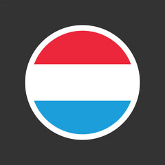 Flag of Luxembourg badge emblem vector