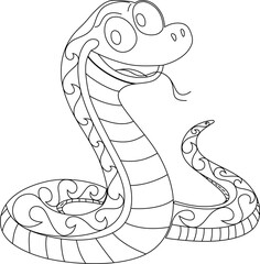 Fototapeta premium art depicting cute snakes, as a need to support ideas for supporting designs for illustrations in various media
