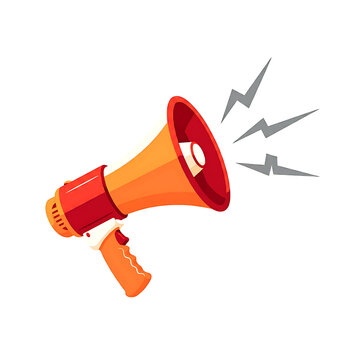recommend clip art: Red Megaphone Isolated on Transparent Background