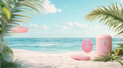 Obraz premium Beach Vacation Essentials