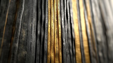 Fototapeta premium Close-Up View of a Unique Collection of Vintage Film Strips, Showcasing Intricate Patterns, Textures, and Colors for a Nostalgic Touch in Creative Projects.