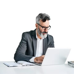 businessman working on laptop