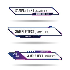 Lower third white and white design template modern contemporary. Set of banners bar screen broadcast bar name. Collection of lower third for video editing on transparent background.
