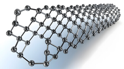 3D representation of a carbon nanotube structure