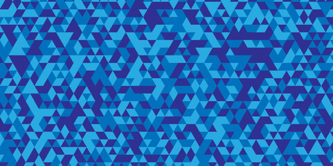 Seamless geometric pattern square shapes low polygon backdrop background. Abstract geometric wall tile and metal cube background triangle wallpaper. Blue polygonal background.