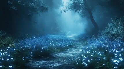 fairy day background concept woods nature copy space
