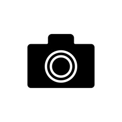 Camera icon Flat simple outline set