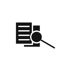 Case study icon Flat simple outline set