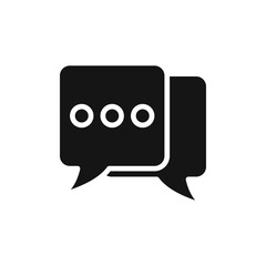Fototapeta premium Chat icon Flat simple outline set