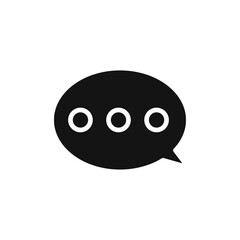 Chat icon Flat simple outline set