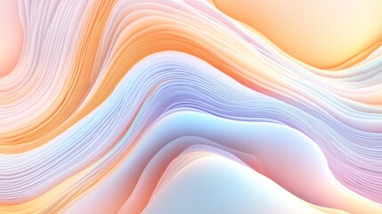 Obraz premium Abstract Wavy Pattern of Pastel Hues
