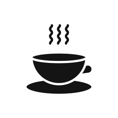 Coffee icon Flat simple outline set