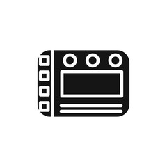 Control panel icon Flat simple outline set
