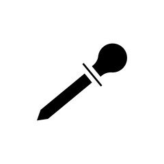 Dropper icon Flat simple outline set
