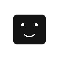 Face id icon Flat simple outline set