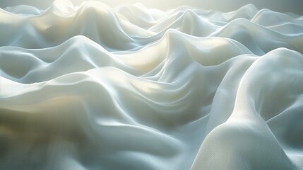 Obraz premium flowing white cloth background 3d rendering