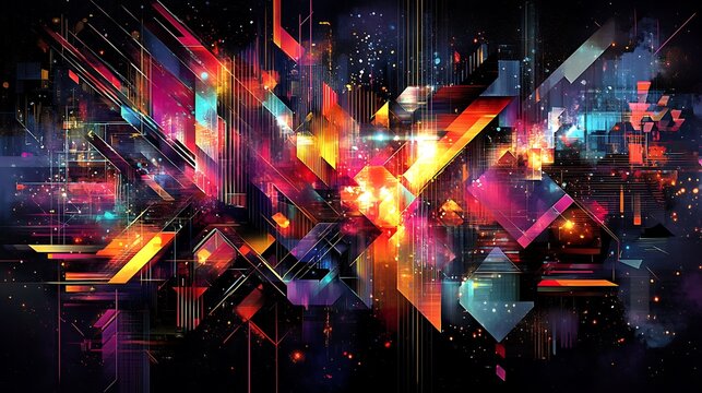 Explore vibrant abstract digital design artworks