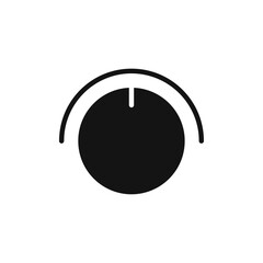 Knob icon Flat simple outline set
