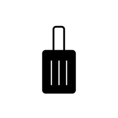 Luggage icon Flat simple outline set