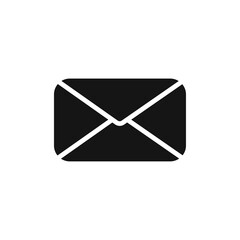 Mail icon Flat simple outline set