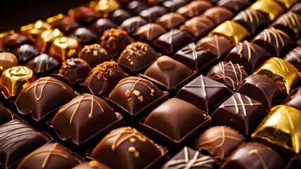 supermarket display of assorted chocolate products