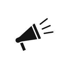 Megaphone icon Flat simple outline set