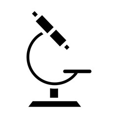 Microscope icon Flat simple outline set