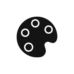 Palette icon Flat simple outline set