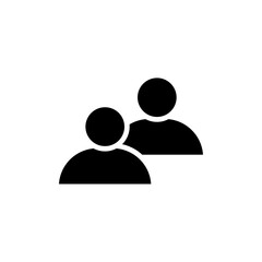 Partner icon Flat simple outline set
