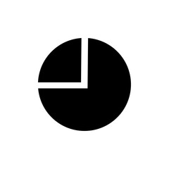 Pie chart icon Flat simple outline set