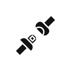 Seat Belt icon Flat simple outline set