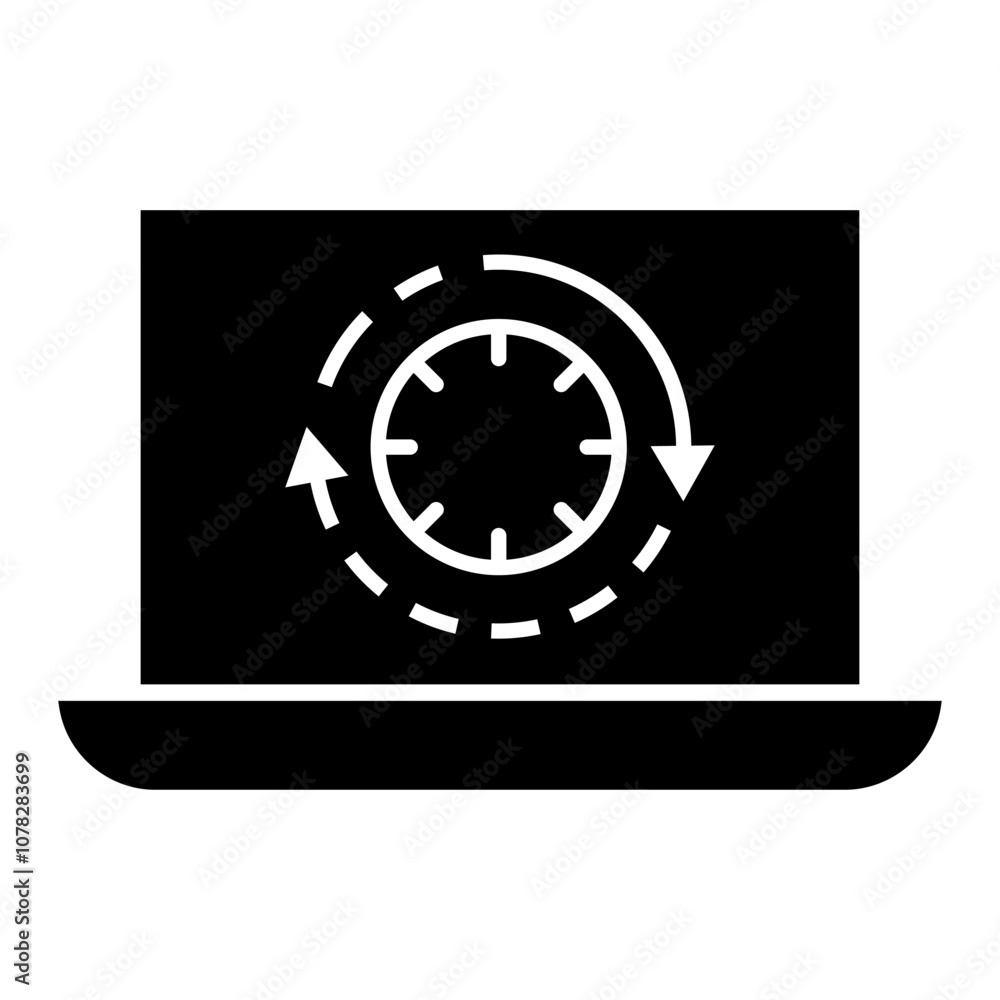 Poster loading icon vector. update system illustration sign. concept of upgrade application progress symbol