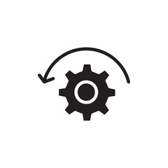 System update icon Flat simple outline set