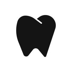 Tooth icon Flat simple outline set